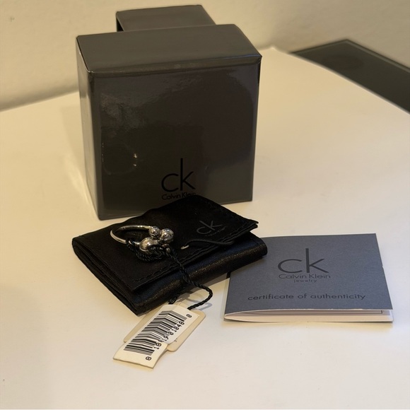 NWT Calvin Klein Liquid Bubble Dangle Stainless Steal Fidget Spinner Ring NIB - Picture 9 of 14